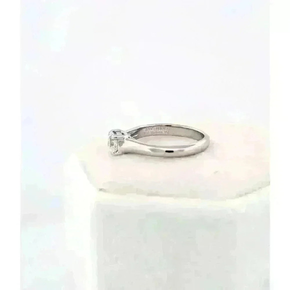 Tiffany & Co Platinum Lucida © .36ct Diamond Engagement Ring Discontinued Size 3 - Picture 8 of 15